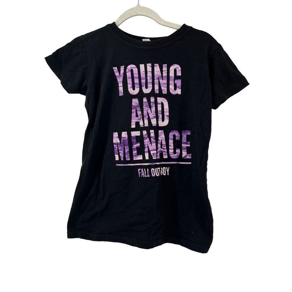 Fall Out‎ Boy T-Shirt Young and Menace Graphic Tee Band Tee Y2K Small